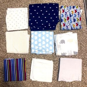 Newborn baby receiving blankets BUNDLE
